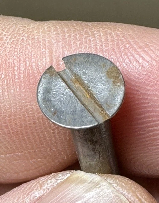 "Lote De Colección De 20 X 2"" Tornillos Madera Antiguos Ranurados Cabeza Plana Acero Antigua Tienda América" Foto 3 de 4