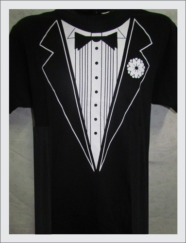 Tuxedo T-Shirt S M L XL 2XL 3XL - Black 