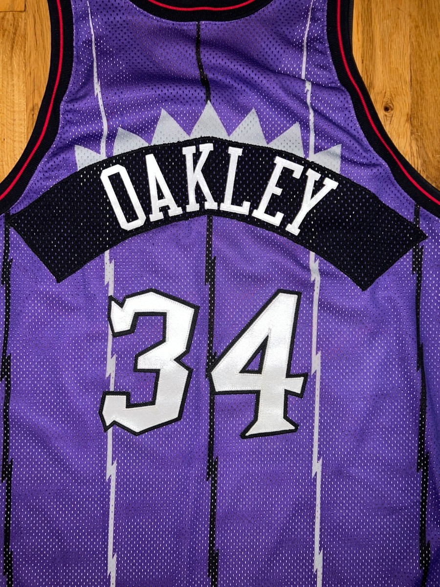 CHARLES OAKLEY Authentic Champion TORONTO RAPTORS Jersey 48