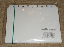 DURABLE Leitregister A6 quer Kunststoff 25-tlg. weiß MADE IN GERMANY NEU & OVP!