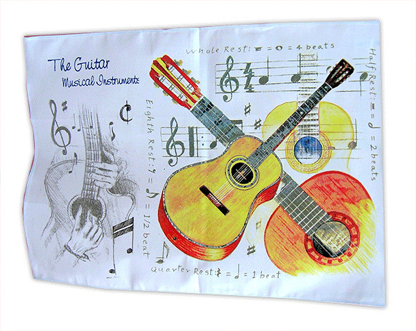 Classical Guitar Tea Towel - Music Themed Gift - Musical Gift for Guitar Player
