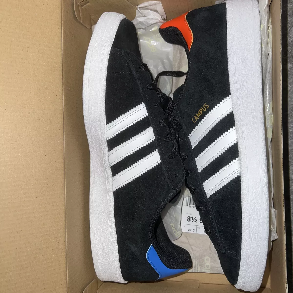 Hablar en voz alta Mejor en progreso Size 8.5 - adidas Campus ADV Black White 2022 | eBay