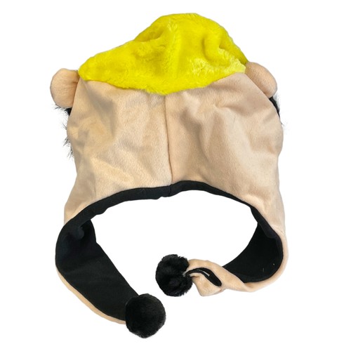 Novelty Faux Fur Pirate Style Yellow Bandana Hat Tassel Warm Hat Kids One Size - Picture 2 of 5