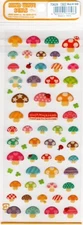 Mind Wave Vintage Mushrooms Rare PVC Sticker Sheet