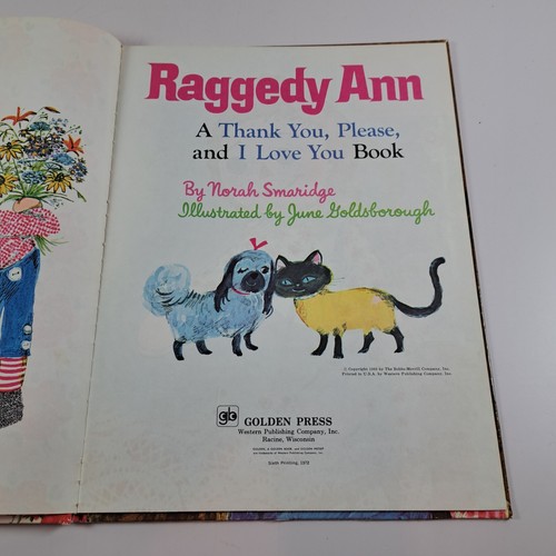 Big Golden Book Raggedy Ann Thank You Please I Love You Hardcover c1972 - Imagen 6 de 9