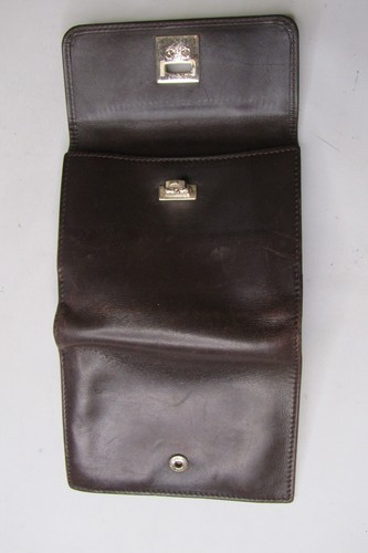Brown Leather Salvatore Ferragamo Tri-Fold Mens Wallet - Picture 9 of 11