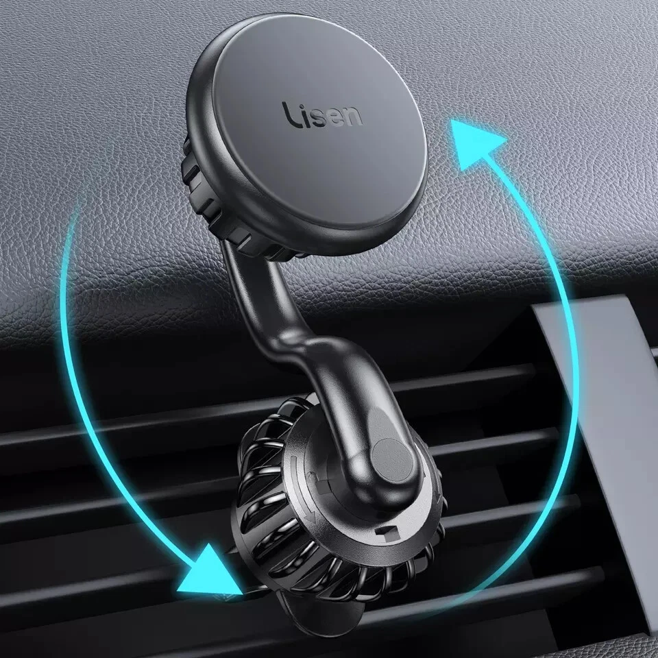 Lisen Magnetic Car Mount Phone Holder for iPhone, Samsung, Pixel, LG and Moto - Image 3 of 4