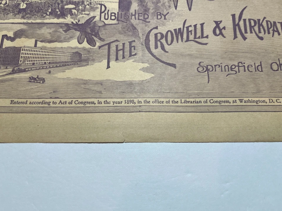 1898 Цветная Карта ИРЛАНДИИ FM 1898 Новый Несравненный Атлас Мира СМ. ОПИСАНИЕ - Изображение 3 из 3