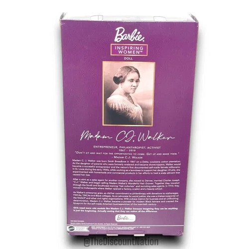 Barbie Signature Inspiring Donna Serie Madam C.J. Walker & Ida B. Wells LEGGERE - Foto 4 di 15