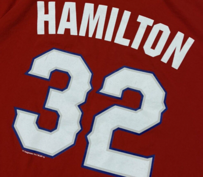 Texas Rangers T-Shirt Josh Hamilton Jersey #32 Red Sz XL MLB