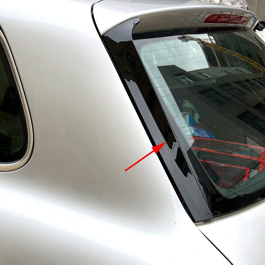 Alerón lateral ventana trasera negro brillante para Volkswagen Touareg 7P SUV 2011-17 Foto 4 de 4