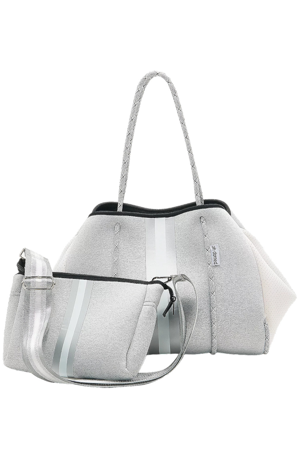 Тотализатор из неопрена со съемной сумкой и дополнительным ремешком серого цвета