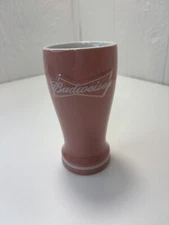 Budweiser Beer Mug Russ Berrie Anheuser Busch Cup Pink Collectible Drink Cup 8oz