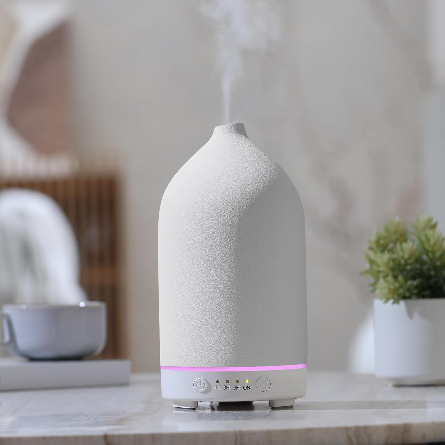 200ML Ceramic Aromatherapy Diffuser with 7 Color LED Lights