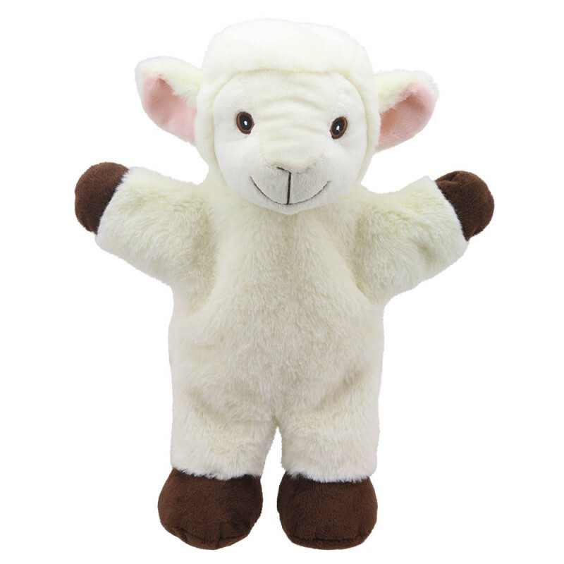 Lamb ECO WALKING PUPPET Lambs hand puppet Sheep plush puppets animal recycled