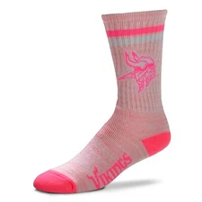 Minnesota Vikings Pretty in Pink Crew Socks, Medium (6-11)