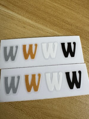 2Sets Warwick Bass Guitar W Headstock Total 8 Logo Vinyl UV RAISED Decal Sticker