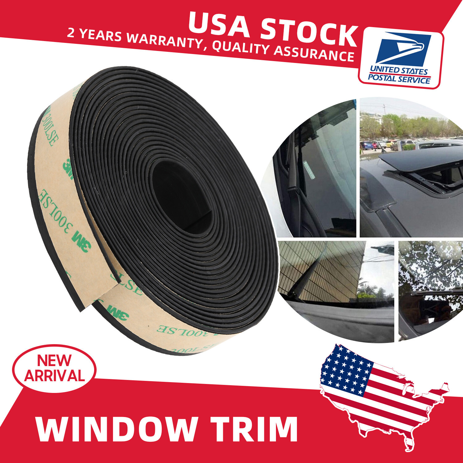 4M Black EPDM Rubber Car Door Edge Guard Seal Strip Protector