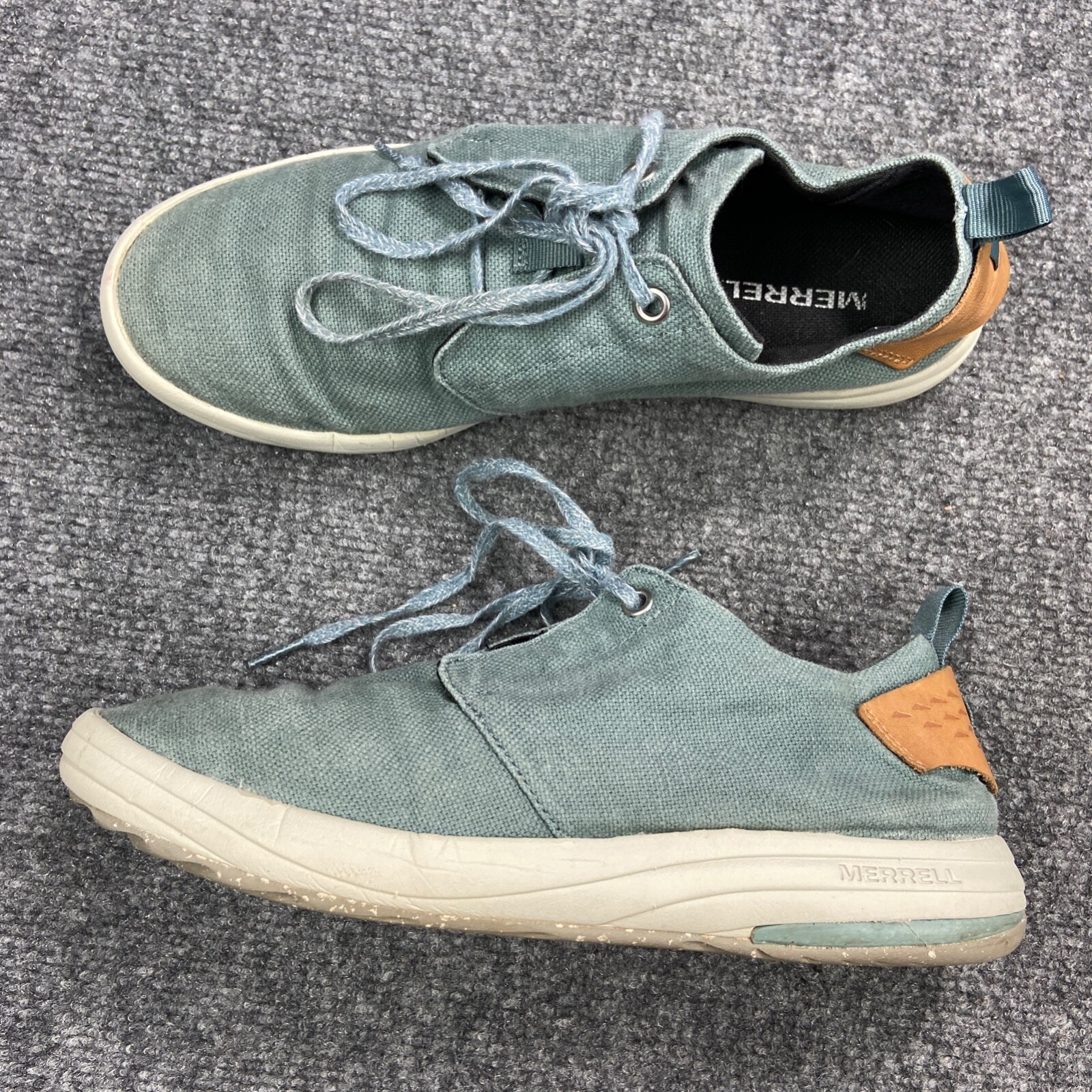 Scarpe Merrell donna 9 scarpe da ginnastica antiscivolo verde bluastro tela gridway