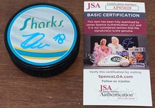 Filip Zadina Signed Autographed San Jose Sharks Hockey Puck JSA N1