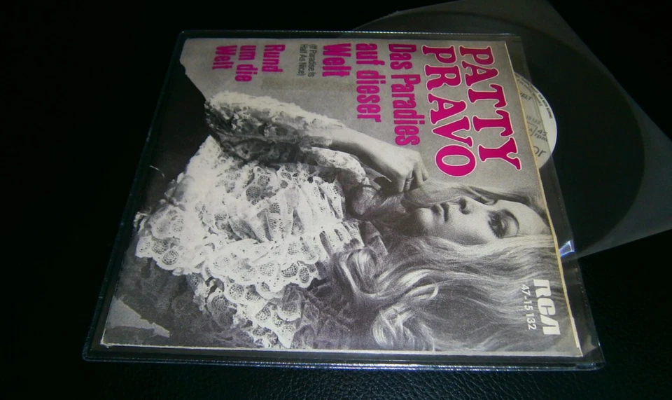 1969 Chanson-Schlager PROMO 7"45 "Das Paradies .." PATTY PRAVO - Sexy / Italy - Bild 3 von 3