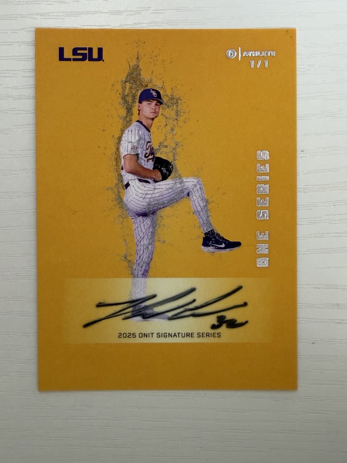 1/1 Kade Anderson Auto Onit Athlete LSU Tigers Baseball Autograph 0-9 view 1