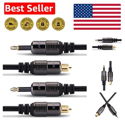 Advanced 24K Gold Plated Toslink to Mini Toslink Optical Audio Cable - 2 Count