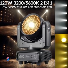 DMX LED 120W RGBW Wash Moving Head Light Stage DJ Wedding Party Effect Lighting
