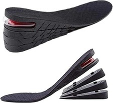 Height Increase Insoles for Men, 4 Layers Shoe Inserts 4-Layer, Black