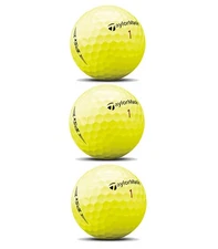 TaylorMade TP5x Golf Balls Yellow 1 Sleeve (3 Balls) - New 2021