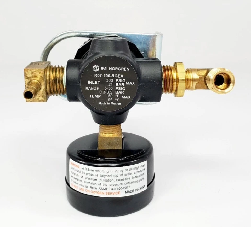 Norgren R07-200-RGEA Series Mini Regulador e Interruptor Kit de Montaje SMR Carro ORLINOLARINGO Foto 4 de 4