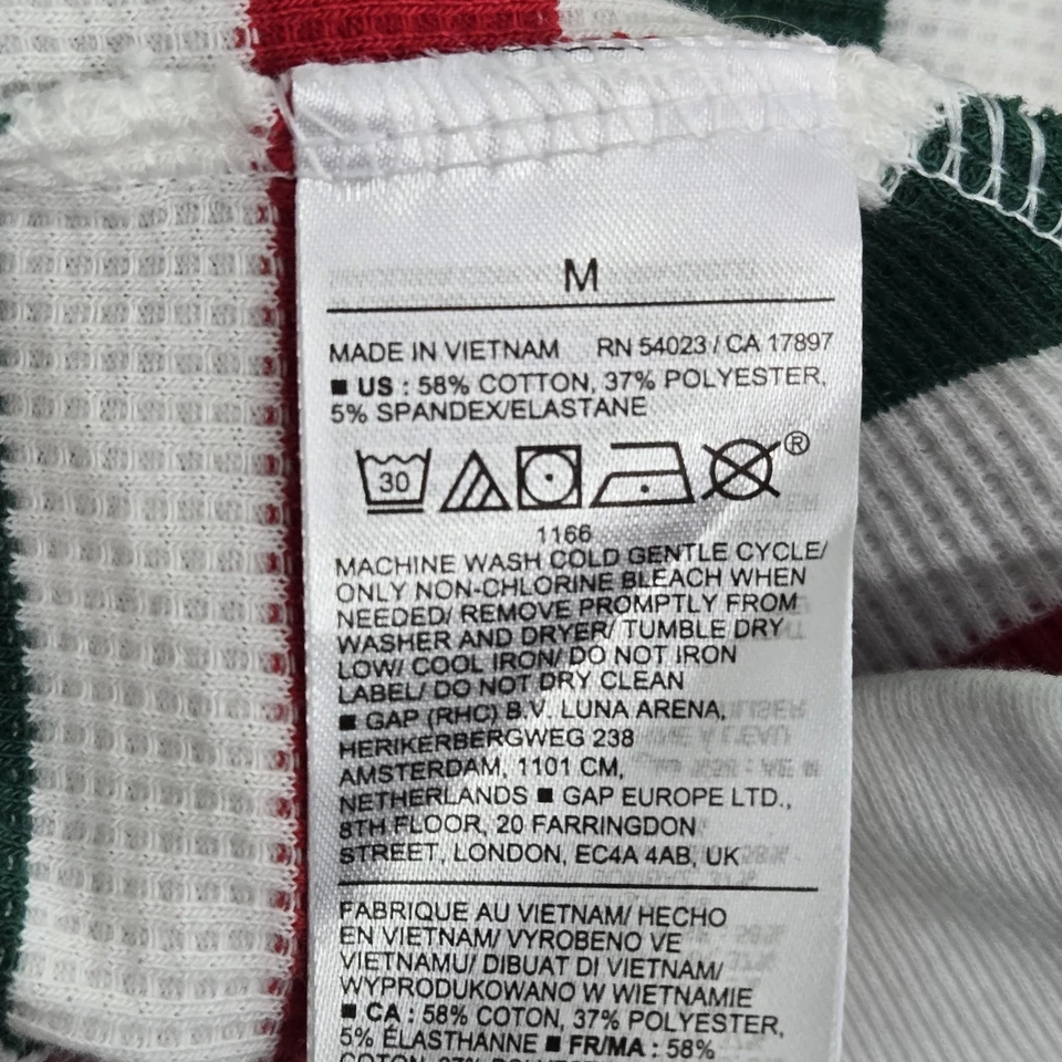 Ropa de dormir Old Navy para mujer M rojo pijama pantalones rayas caprichoso botón 29" nuevo con etiquetas Foto 4 de 4