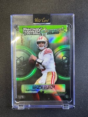 2026 Wild Card Fantasy Football Atompunk Edition Brock Purdy Green 49ers #d 1/5