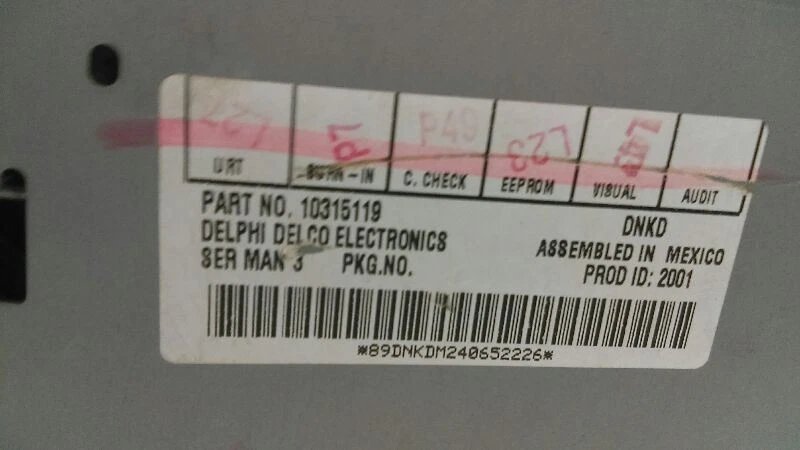 Radio estéreo AM FM reproductor de CD 10315119 compatible con 00-02 Chevrolet Cavalier D90-165704 Foto 4 de 4