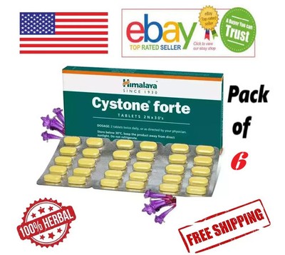 6X CYSTONE FORTE Himalaya 30 Tabs Each With Long Expiry & Free Shipping