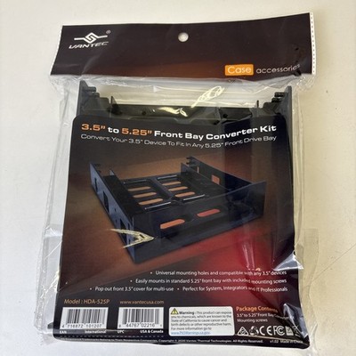 HDD Bracket Hard Disk Mounting Kit 3.5 Inch to 5.25 Inch Front Bay Adapter 5....