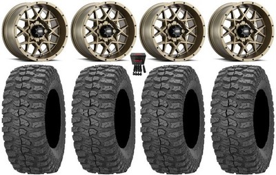 ITP Hurricane 14'' Wheels Bronze 28'' Rock-A-Billy Tires Sportsman 550 850 1000