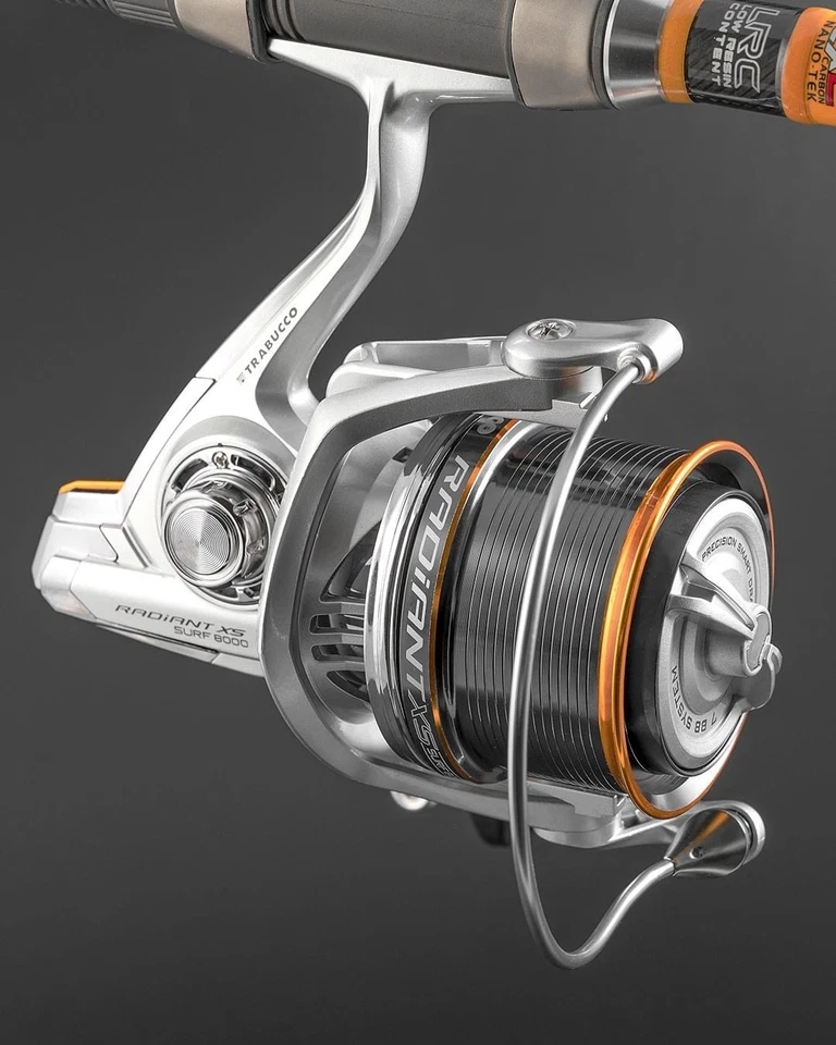 MULINELLO PESCA SURFCASTING TRABUCCO RADIANT SURF 8000 - 7 CUSCINETTI - 3 BOBINE - Immagine 3 di 4