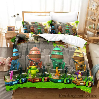 02.My Singing Monsters Bettwäsche Set Bettdeckenbezug135x200 Kissenbezüge80x80