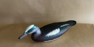 Vintage Hurley Conklin Hand Carved Wood Duck Decoy Baldpate Wigeon New Jersey