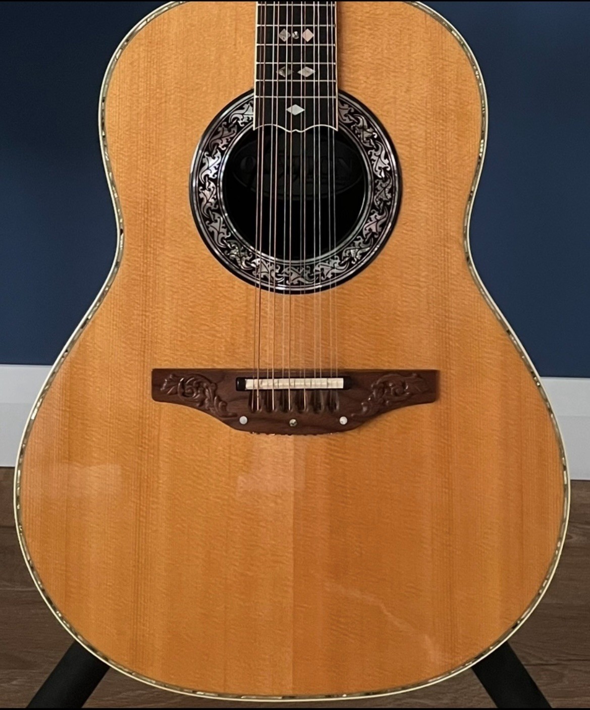 Ovation Custom Legend 1659 12 String 1982 - Natural near mint  + Case