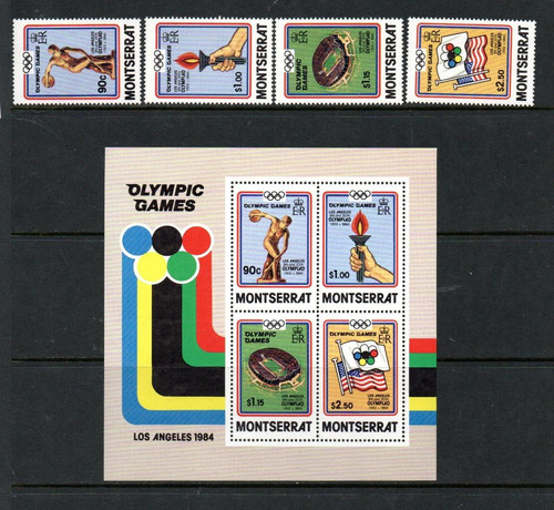 MONTSERRAT MNH 1984 SG595-598 & MS599 OLYMPISCHE SPIELE - Bild 1 von 1