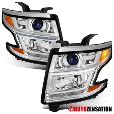 Fit 2015-2020 Chevy Suburban Tahoe LED DRL Projector Headlights Lamps Left+Right