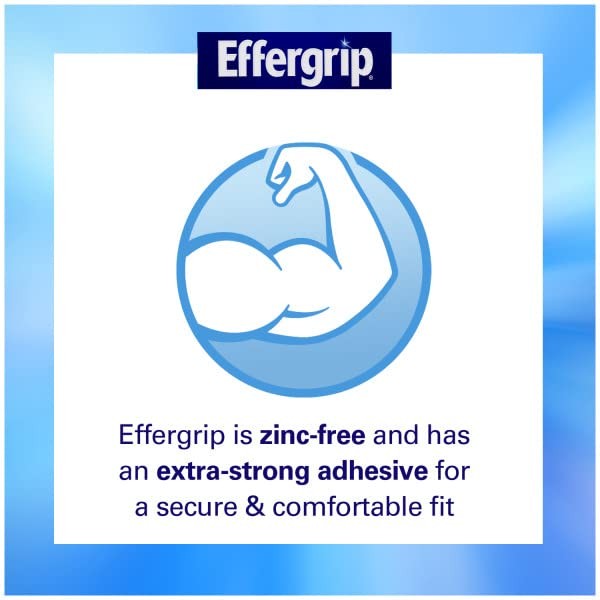 Effergrip Denture Adhesive Cream, 2.5 Ounce (Pack of 6), Clear/Transparent 