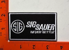 Sig Sauer Logo Embroidered Iron‑On/Sew‑On Patch – Tactical Gear