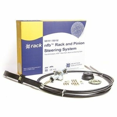 SeaStar Boat Steering KIT Pro Rack Helm Non Feedback + Dual Cable 12' SS15212