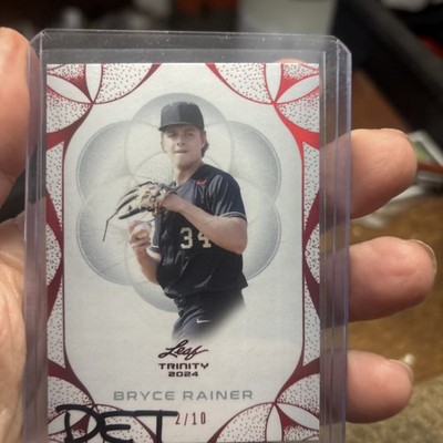 2024 Leaf Trinity Baseball Red # 33 Bryce Rainer 2/10 
