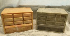Set Of 3 AKRO-MILS a 10 Drawer Plastic Storage Cabinet bin, marbled