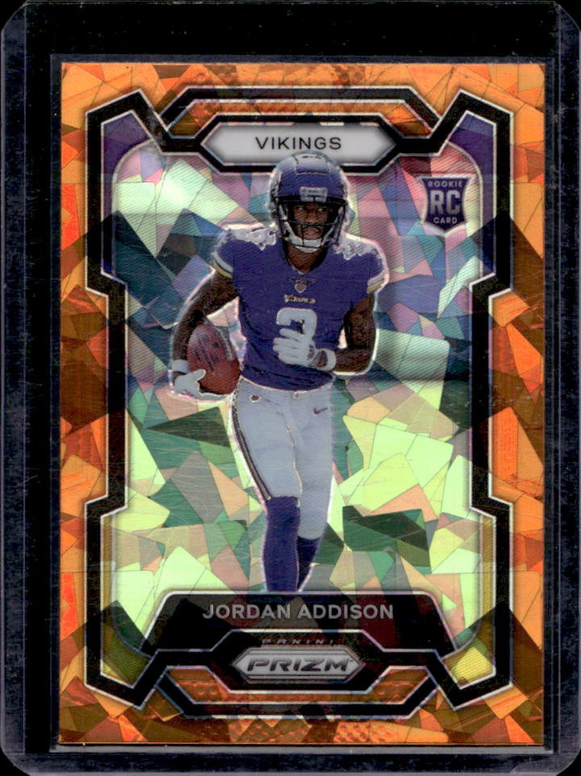 2023 Prizm Jordan Addison RC Orange Ice Rookie #368 Vikings