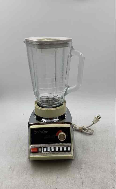 Osterizer Galaxie Chrome Beige Dual Range Tabletop Electric Blender